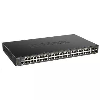 D-Link DGS-1250-52XMP 52 portos Gigabit Smart PoE switch, 48x GbE PoE , 4x SFP , PoE 370W