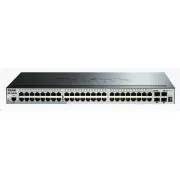 D-Link DGS-1510-52X 52 portos Gigabites, halmozható intelligens menedzselt kapcsoló, 48x gigabites RJ45, 4x 10G SFP