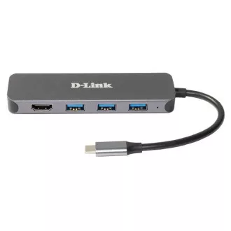 D-Link DUB-2333 USB-C hub HDMI-vel és 3x USB3.0-val, mini dokkolóállomással