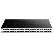 D-Link DGS-1210-52 52 portos Gigabit Smart  switch, 48x GbE, 4x RJ45/SFP, ventilátor nélküli