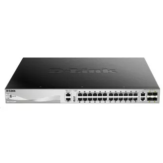 D-Link DGS-3130-30PS/E L3 Stackable Managed Gigabit PoE Switch, 24x PoE gigabit, 2x 10GBASE-T, 4x SFP , 370W PoE