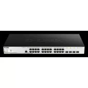 D-Link DGS-1210-28P/ME/E 24-portos 10/100/1000BASE-T PoE   4 portos 1 Gbps SFP Metro Ethernet