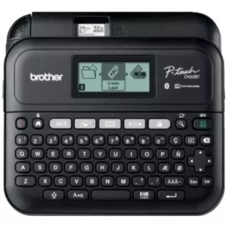 BROTHER címkenyomtató PT-D460BTVP, 18 mm-es szalag, USB, hordtáska, nagyméretű grafikus kijelzővel BROTHER címkenyomtató PT-D460BTVP, 18 mm-es szalag, USB, hordtáska, nagyméretű grafikus kijelzővel