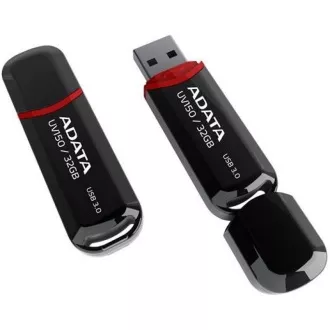 ADATA Flash Disk 128 GB UV150, USB 3.1 Dash Drive (R: 90 / W: 20 MB / s) fekete