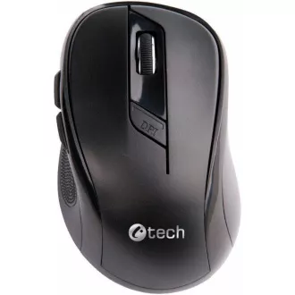 C-TECH egér WLM-02, fekete, vezeték nélküli, 1600DPI, 6 gomb, USB nano vevő