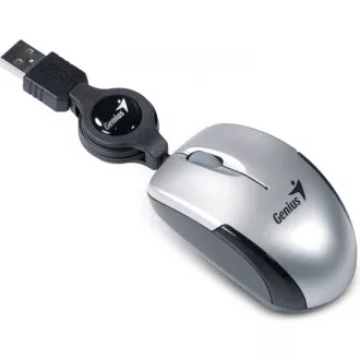 GENIUS egér MicroTraveler V2 / vezetékes / 1200 dpi / USB / ezüst