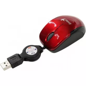 GENIUS egér MicroTraveler V2 / vezetékes / 1200 dpi / USB / piros