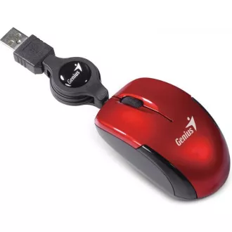 GENIUS egér MicroTraveler V2 / vezetékes / 1200 dpi / USB / piros