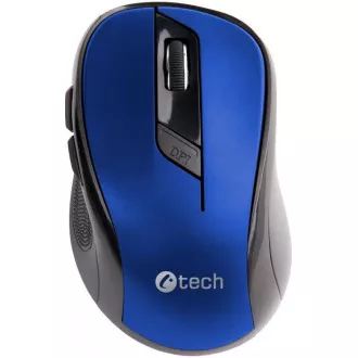 C-TECH egér WLM-02, fekete-kék, vezeték nélküli, 1600DPI, 6 gomb, USB nano vevő C-TECH egér WLM-02, fekete-kék, vezeték nélküli, 1600DPI, 6 gomb, USB nano vevő
