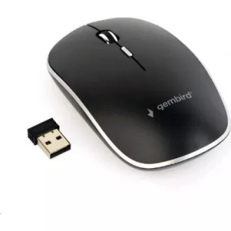 GEMBIRD egér MUSW-4B-01, fekete, vezeték nélküli, USB nano vevő GEMBIRD egér MUSW-4B-01, fekete, vezeték nélküli, USB nano vevő