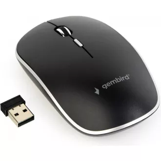 GEMBIRD egér MUSW-4B-01, fekete, vezeték nélküli, USB nano vevő GEMBIRD egér MUSW-4B-01, fekete, vezeték nélküli, USB nano vevő