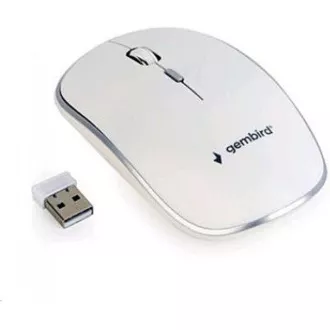 GEMBIRD egér MUSW-4B-01, fehér, vezeték nélküli, USB nano vevő GEMBIRD egér MUSW-4B-01, fehér, vezeték nélküli, USB nano vevő