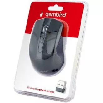 GEMBIRD egér MUSW-4B-04, fekete, vezeték nélküli, USB nano vevő GEMBIRD egér MUSW-4B-04, fekete, vezeték nélküli, USB nano vevő