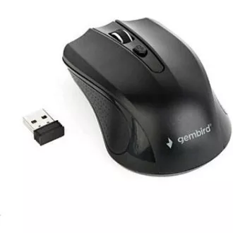 GEMBIRD egér MUSW-4B-04, fekete, vezeték nélküli, USB nano vevő GEMBIRD egér MUSW-4B-04, fekete, vezeték nélküli, USB nano vevő