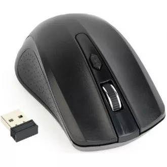 GEMBIRD egér MUSW-4B-04, fekete, vezeték nélküli, USB nano vevő GEMBIRD egér MUSW-4B-04, fekete, vezeték nélküli, USB nano vevő