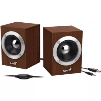 GENIUS hangszóró SP-HF280, 2.0, 6W, fa, barna GENIUS hangszóró SP-HF280, 2.0, 6W, fa, barna