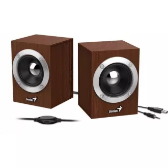 GENIUS hangszóró SP-HF280, 2.0, 6W, fa, barna GENIUS hangszóró SP-HF280, 2.0, 6W, fa, barna
