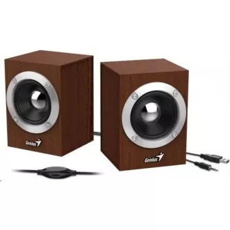 GENIUS hangszóró SP-HF280, 2.0, 6W, fa, barna GENIUS hangszóró SP-HF280, 2.0, 6W, fa, barna
