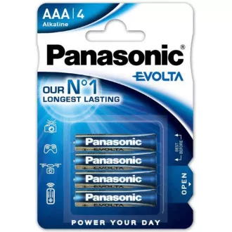 PANASONIC alkáli elemek EVOLTA Platinum LR03EGE / 4BP AAA 1,5V (buborékfólia 4db)