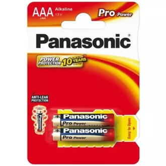 PANASONIC alkáli elemek Pro Power LR03PPG / 2BP AAA 1,5V (buborékfólia 2db)