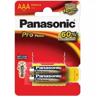 PANASONIC alkáli elemek Pro Power LR03PPG / 2BP AAA 1,5V (buborékfólia 2db)