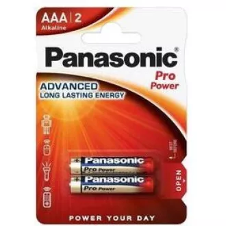 PANASONIC alkáli elemek Pro Power LR03PPG / 2BP AAA 1,5V (buborékfólia 2db)