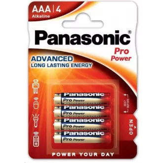 PANASONIC alkáli elemek Pro Power LR03PPG / 4BP AAA 1,5V (buborékfólia 4db)
