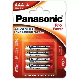PANASONIC alkáli elemek Pro Power LR03PPG / 4BP AAA 1,5V (buborékfólia 4db)