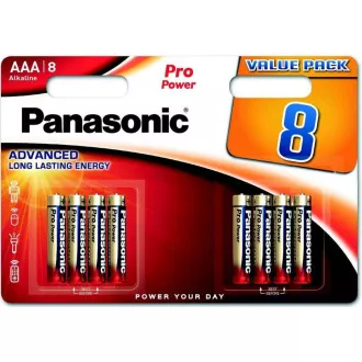 PANASONIC alkáli elemek - Pro Power AAA 4 4F 1, 5V csomag - 8db