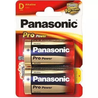 PANASONIC alkáli elemek Pro Power LR20PPG / 2BP D 1, 5V (buborékfólia 2db)