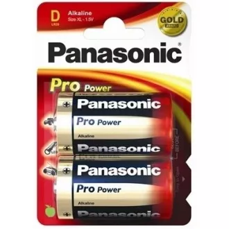 PANASONIC alkáli elemek Pro Power LR20PPG / 2BP D 1, 5V (buborékfólia 2db)
