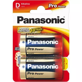 PANASONIC alkáli elemek Pro Power LR20PPG / 2BP D 1, 5V (buborékfólia 2db)