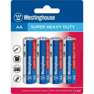 PANASONIC cink-szén akkumulátorok vörös cink R6RZ / 4BP EU AA 1,5V (buborékfólia 4db)
