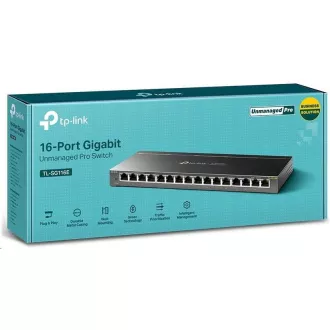 TP-Link Easy Smart switch TL-SG116E (16xGbE, ventilátor nélküli) TP-Link Easy Smart switch TL-SG116E (16xGbE, ventilátor nélküli)