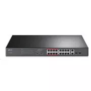 TP-Link CCTV switch TL-SL1218MP (16x100Mbps, 2xGbE/2xSFP combo uplink, 16xPoE , 250W)