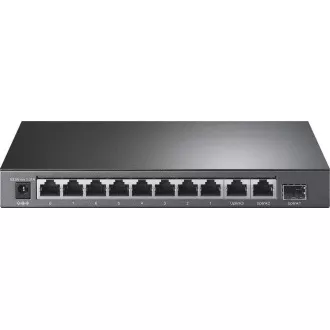 TP-Link CCTV switch TL-SL1311P (8x100Mbps, 2xGbE, 1xSFP, 8xPoE , 65W, ventilátor nélküli)