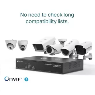 TP-Link VIGI NVR1004H-4P, videorögzítő, 4 csatorna, 4xPoE, 1xSATA, 1x100Mb/s LAN, 2xUSB2.0, 1xHDMI, 1xVGA, 1xVGA