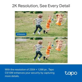TP-Link Tapo C510W kültéri-kültéri kamera, (3MP, PTZ, 2K 1296p, WiFi, IR 30m, micro SD kártya)