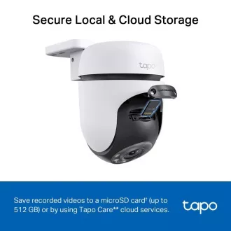 TP-Link Tapo C510W kültéri-kültéri kamera, (3MP, PTZ, 2K 1296p, WiFi, IR 30m, micro SD kártya)