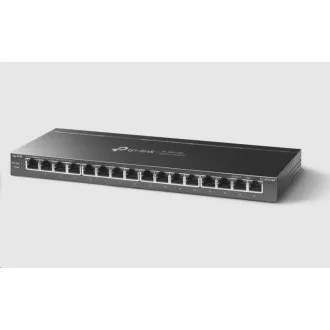 TP-Link TL-SG116P switch (16xGbE, 16xPoE , 120W, ventilátor nélküli)