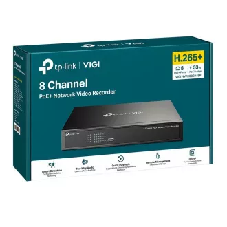 TP-Link VIGI NVR1008H-8P, videorögzítő, 8 csatorna, 8xPoE, 1x100Mb/s LAN, 1xVGA, 1xHDMI, 2xUSB2.0 TP-Link VIGI NVR1008H-8P, videorögzítő, 8 csatorna, 8xPoE, 1x100Mb/s LAN, 1xVGA, 1xHDMI, 2xUSB2.0