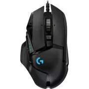 Logitech G502 Hero Gaming egér, USB, vezetékes USB, 16000 DPI, fekete