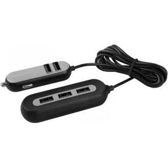 AVACOM CarHUB autós töltő 5x USB kimenet, fekete AVACOM CarHUB autós töltő 5x USB kimenet, fekete
