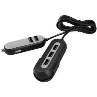 AVACOM CarHUB autós töltő 5x USB kimenet, fekete AVACOM CarHUB autós töltő 5x USB kimenet, fekete