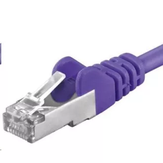 PREMIUMCORD Patch kábel CAT6a S-FTP, RJ45-RJ45, AWG 26/7 5m lila