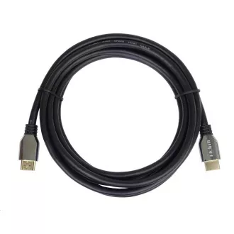PREMIUMCORD HDMI 2.1 High Speed   Ethernet kábel (cinkötvözet sapkák, aranyozott csatlakozók) 0.5m