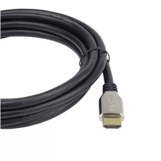 PREMIUMCORD HDMI 2.1 High Speed   Ethernet kábel (cinkötvözet sapkák, aranyozott csatlakozók) 2m