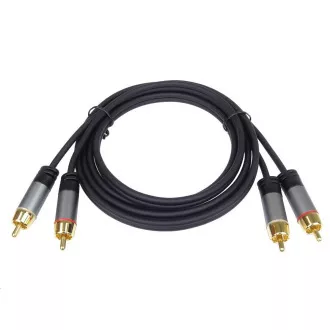 PREMIUMCORD kábel, 2x CINCH-2x CINCH M/M, 5m