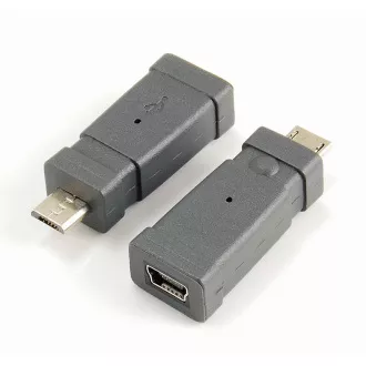PremiumCord USB adapter Mini 5 PIN/lakat - Micro USB/lakat