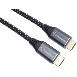 PREMIUMCORD HDMI 2.1 High Speed   Ethernet kábel 8K@60Hz, aranyozott csatlakozók, 1, 5m